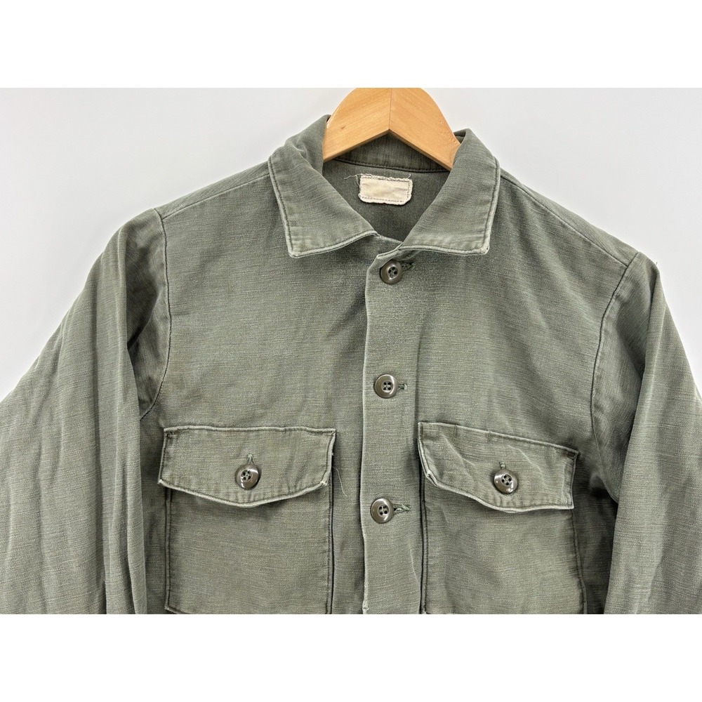 OG-107 Sateen Cotton Utility Shirt US Military Vintage Vietnam Fatigue Green